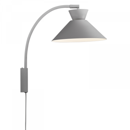 Nordlux Dial klassische Wandleuchte Grau E27 dekoratives Design
